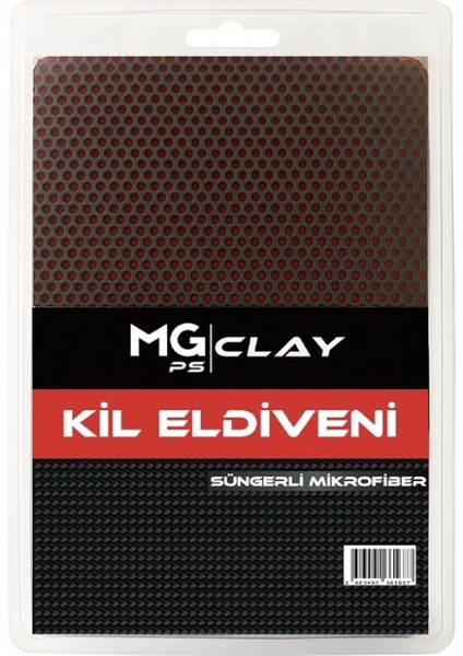 Kil Eldiveni 21X16 cm (Kırmızı) - Clay Mitt Glove Yüzey Temizleme Kili