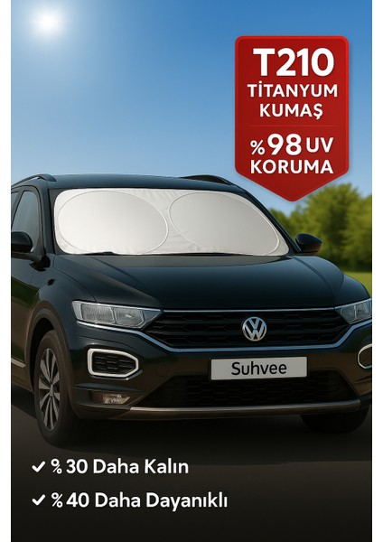 Katlanabilir Ön Cam Güneşliği – T210 Titanyum Kumaş ile Maksimum Koruma!