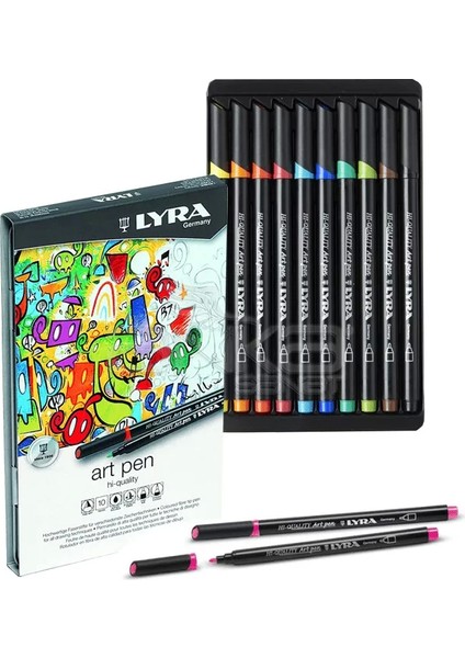Hi-Quality Metal Art Pen 10LU Set