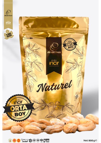 Orta Boy 900 gr Gold Doypack Kuru İncir – Aydın İnciri
