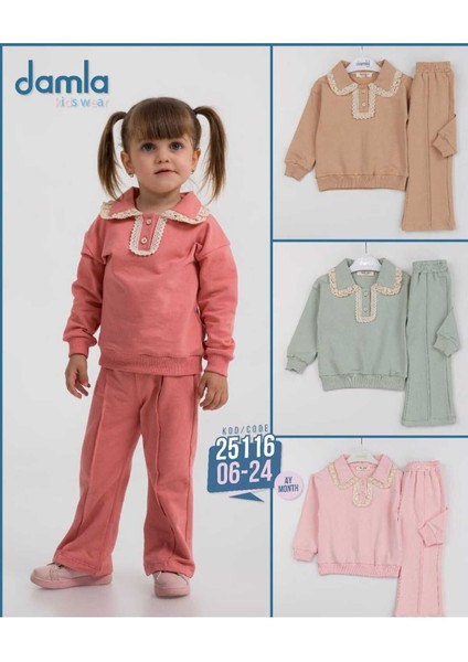 Dantel Yakalı Kız Takım modelleri