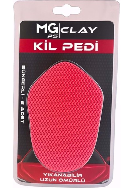 Yedek Cırtlı El Kil Pedi (2 Adet) 12X8 cm - Aplikatör Clay Pad Sponge Block