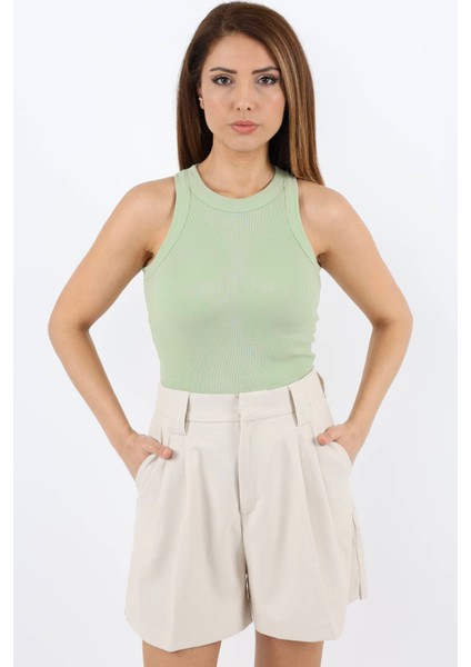 Kadın 3’Lü Premium Pamuklu Fitilli Sarı Çağla Yeşili Mavi Atlet fiyatları