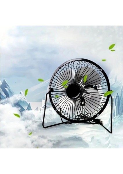 Masaüstü Metal Siyah USB Fan Masa Üstü Vantilatör Serinletici Mini Vantilatör Fan Mini Klima 14CM fırsatları