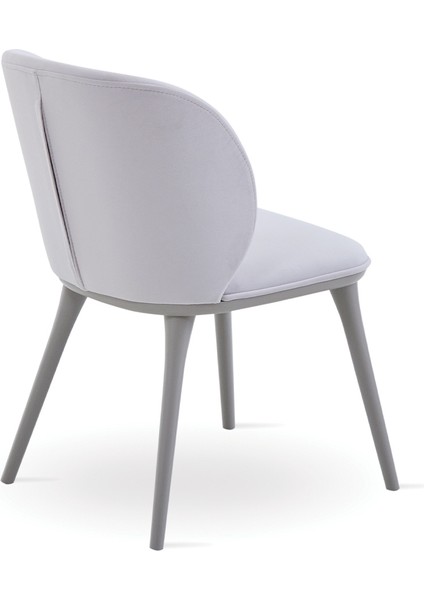 Hera Sandalye, Kadife Dokulu Kumaş - Krem