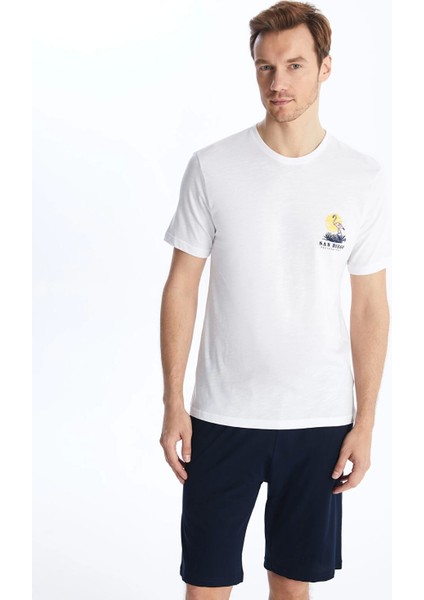 Lc Waıkıkı Lacivert Standart Kalıp Erkek Şortlu Pijama Takımı modelleri