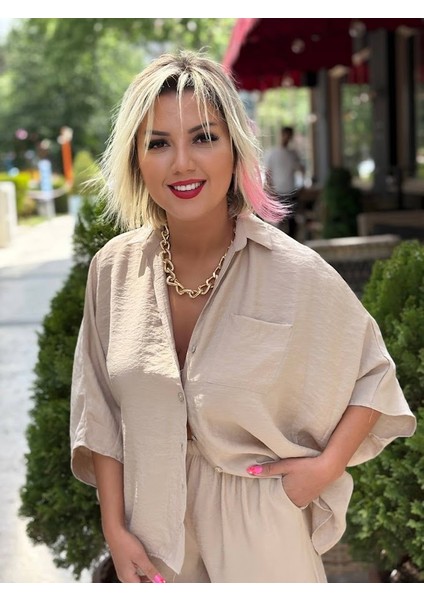 Tensel Dokulu Yarasa Kol Gömlek modelleri