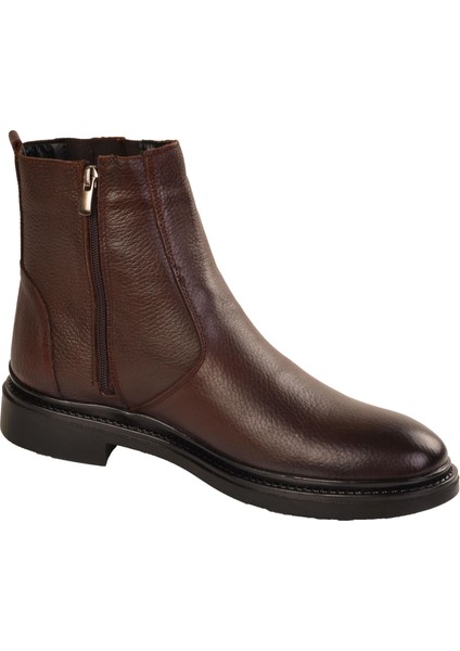 Erkek Içi Kürklü Fermuarlı Deri Casual Bot modelleri