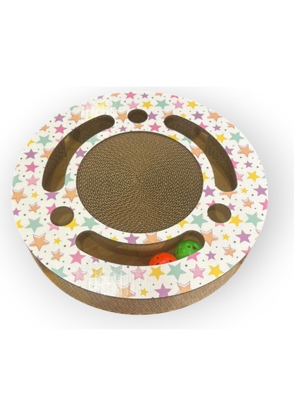 Toplu Yuvarlak Kedi Oyuncağı & Tırmalama – 34 cm modelleri