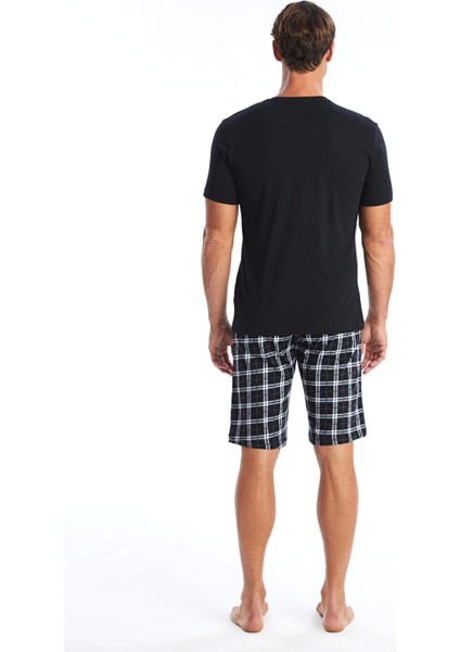 Lc Waıkıkı Siyah Standart Kalıp Erkek Şortlu Pijama Takımı fırsatları