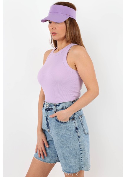 Kadın Premium Doku Lila Fitilli Pamuklu Atlet indirimleri