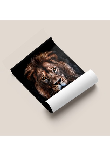 Çerçevesiz Poster - Dijital Baskı - Aslan fiyatları