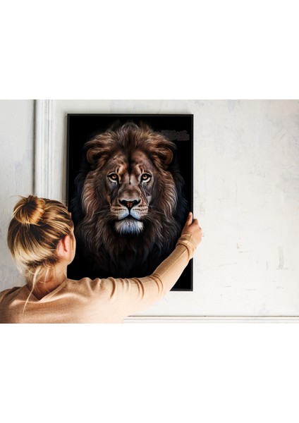 Çerçevesiz Poster - Dijital Baskı - Aslan indirimleri