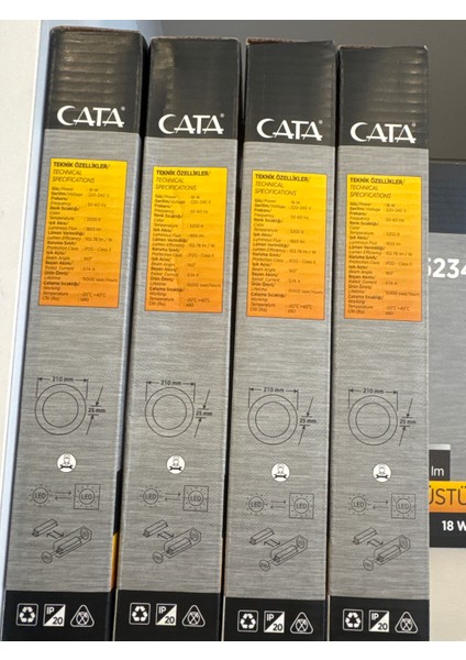 18W Sıva Üstü Kare LED Panel Armatür CT-5234 - Günışığı indirimleri