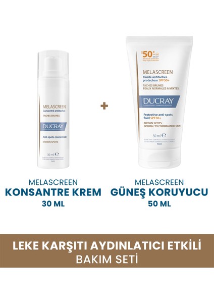Melascreen Koyu Leke Kremi 30ML + Uv Fluid SPF50+ Güneş Koruyucu 50ML Set
