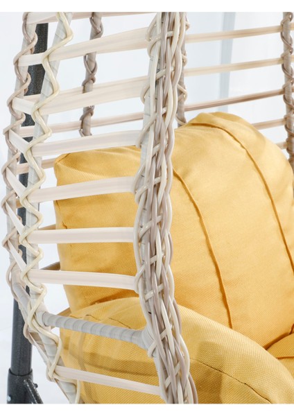 Beyaz Rattan Örgü Fındık Model Hamak Bahçe Salıncağı Balkon, Teras, Bahçe Mobilyası modelleri