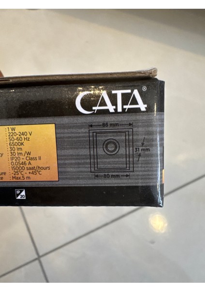 CT-5170B 1W Sensörlü Ledli Koridor Armatürü Beyaz Işık fiyatları