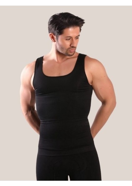 Erkek Spor Slim Atlet Tipi Toparlayıcı Göbek Incelten Korse Spor Atlet