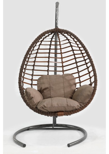 Kahverengi Rattan Örgü Fındık Model Hamak Bahçe Salıncağı Balkon, Teras, Bahçe Mobilyası fiyatları