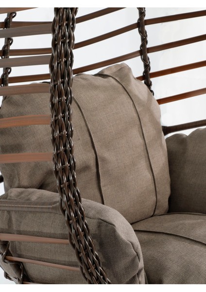 Kahverengi Rattan Örgü Fındık Model Hamak Bahçe Salıncağı Balkon, Teras, Bahçe Mobilyası modelleri