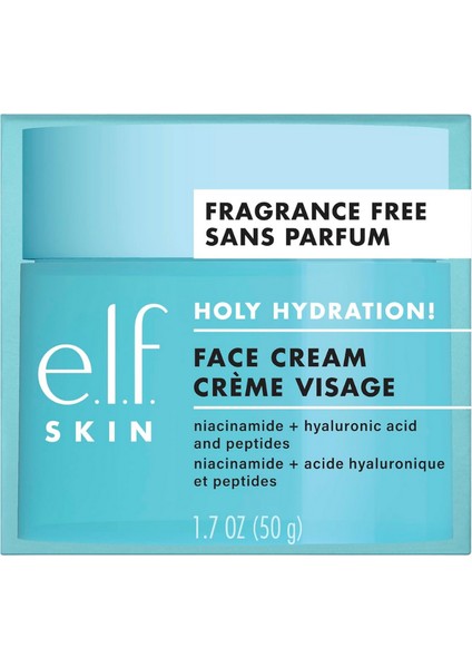 E.l.f Holy Hydration! Kokusuz Yüz Kremi 50G, Nemlendirici ve Besleyici Vegan Formül