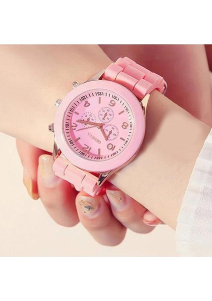 Kadın Klasik Kuvars Pembe Kol Saati modelleri