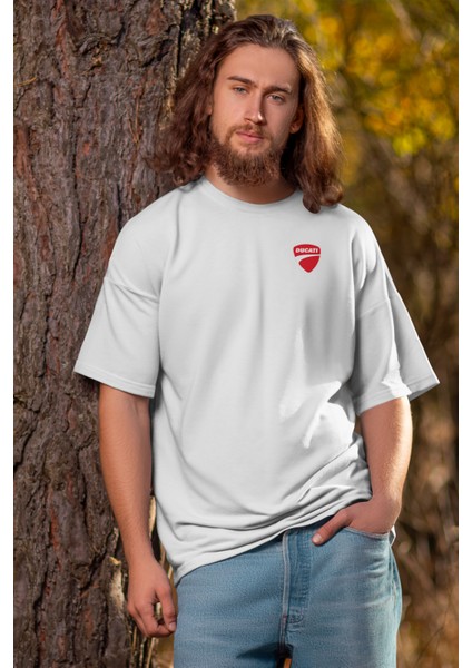 Unisex Ducati V4 R Baskılı Oversize Tshirt fiyatları