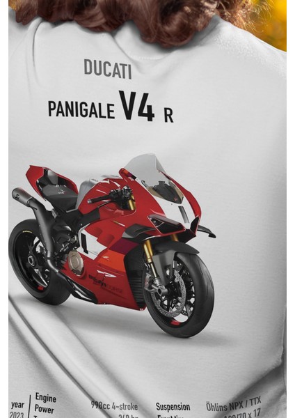 Unisex Ducati V4 R Baskılı Oversize Tshirt modelleri