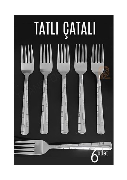 Tatlı Çatalı Seti Veneta 6 Lı Paslanmaz