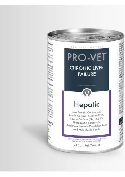 Hepatic Karaciger Yetmezliği Olan Köpekler Için Veteriner Diyet Konserye Yaş Köpek Maması 415 gr