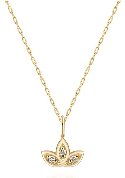 0,01 Karat Pırlanta Lotus Kolye - PR01554 fiyatları