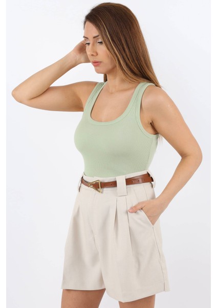 Kadın Cotton Premium Doku Çağla Pamuklu Basic Fitilli Atlet indirimleri