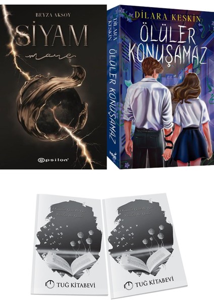 Ölüler Konuşamaz ve Epsilon Yayınevi Siyam 4 Mare Beyza Aksoy 2li Set + Hediyeli