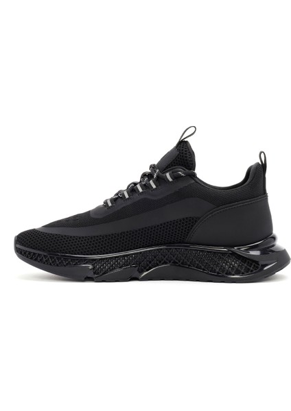 Zero Erkek Siyah Kalın Tabanlı Bağcıklı Kumaş Sneaker 25WFD69106F fiyatları