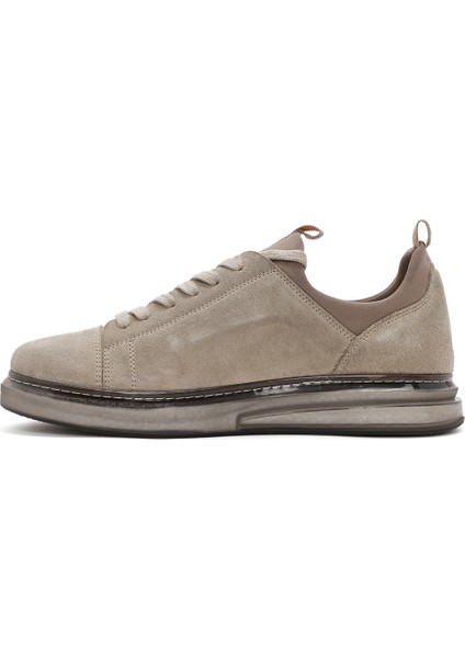 Erkek Bej Bağcıklı Süet Deri Sneaker 25WFD633110 fiyatları
