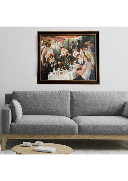 Renoir (Tekne Partisinde Öğle Yemeği 1881) Çerçeveli Klasik Vintage Duvar Tablo fiyatları