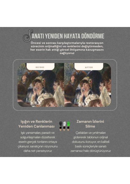 Renoir (Tekne Partisinde Öğle Yemeği 1881) Çerçeveli Klasik Vintage Duvar Tablo fırsatları