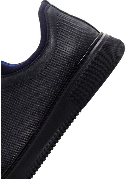 Erkek Lacivert Bağcıklı Deri Sneaker 25WFD676026