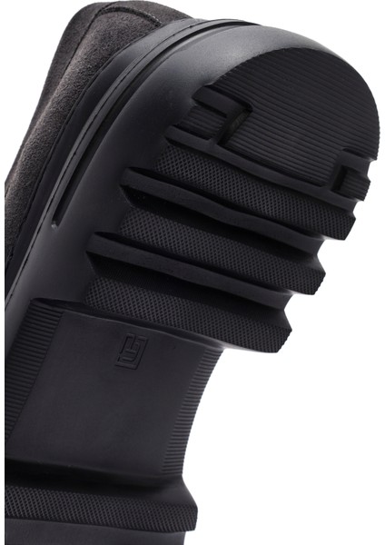 Erkek Gri Bağcıklı Süet Deri Casual Ayakkabı 25WFD631710