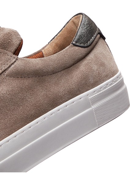 Kadın Vizon Bağcıklı Kalın Tabanlı Süet Deri Sneaker 25AFD370010