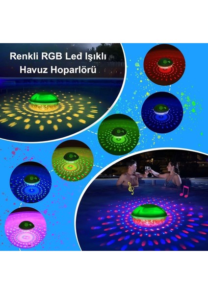Bluetooth BT601 Havuz Hoparlörü Renkli Rgb LED Işık IP68 Su Geçirmez Dahili Şarjlı Pilli Ses Bombası fiyatları