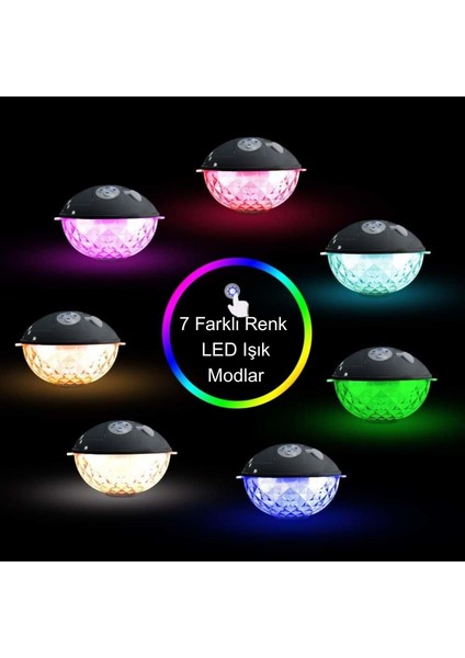 Bluetooth BT601 Havuz Hoparlörü Renkli Rgb LED Işık IP68 Su Geçirmez Dahili Şarjlı Pilli Ses Bombası fırsatları
