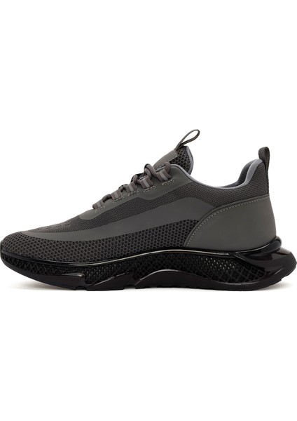 Zero Erkek Gri Kalın Tabanlı Bağcıklı Kumaş Sneaker 25WFD69106F fiyatları