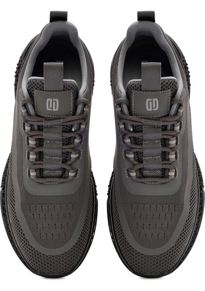 Zero Erkek Gri Kalın Tabanlı Bağcıklı Kumaş Sneaker 25WFD69106F