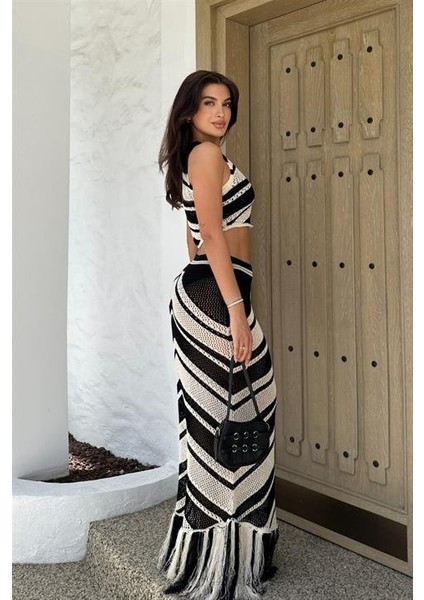 Lenny Püskül Detaylı Crop Takım 9863 modelleri