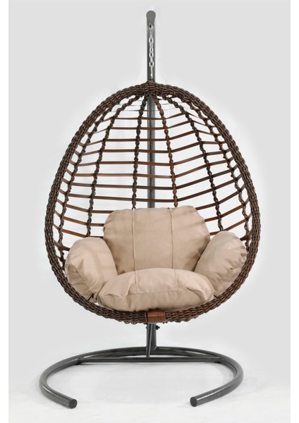 Kahverengi Rattan Örgü Fındık Model Hamak Bahçe Salıncağı Balkon, Teras, Bahçe Mobilyası fiyatları