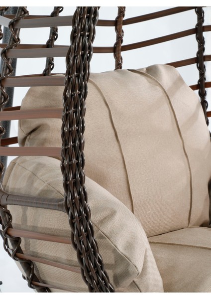 Kahverengi Rattan Örgü Fındık Model Hamak Bahçe Salıncağı Balkon, Teras, Bahçe Mobilyası modelleri