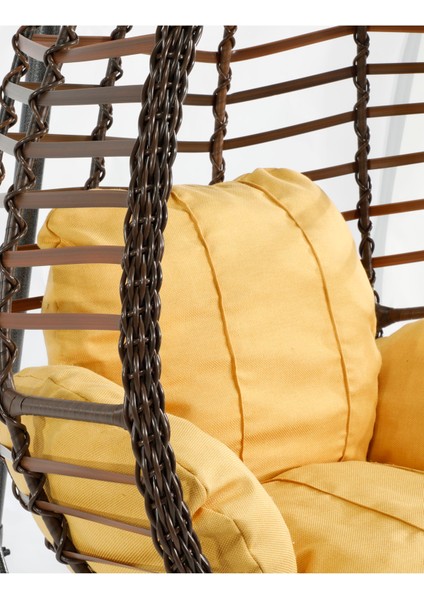 Kahverengi Rattan Örgü Fındık Model Hamak Bahçe Salıncağı Balkon, Teras, Bahçe Mobilyası modelleri