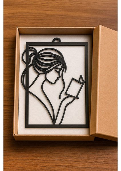 Lazer Kesim “👩📚” Kitap Okuyan Kadın Araba Dikiz Aynası Süsü modelleri