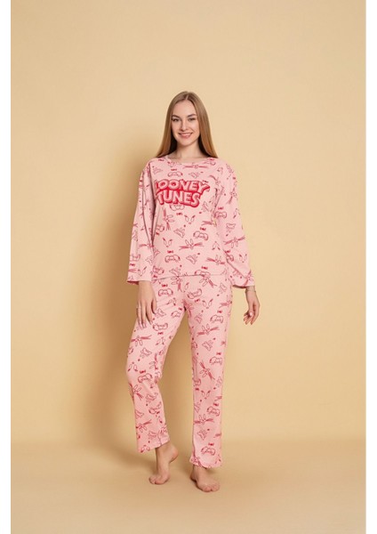 Kadın Homewear Looney Tunes Desenli Pijama Takımı Yeni Sezon fiyatları